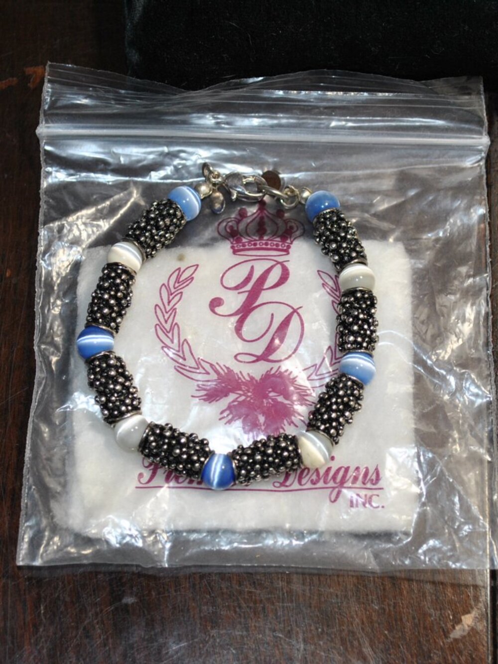 Premier Designs Beaded Bracelet with Moonglow Glass